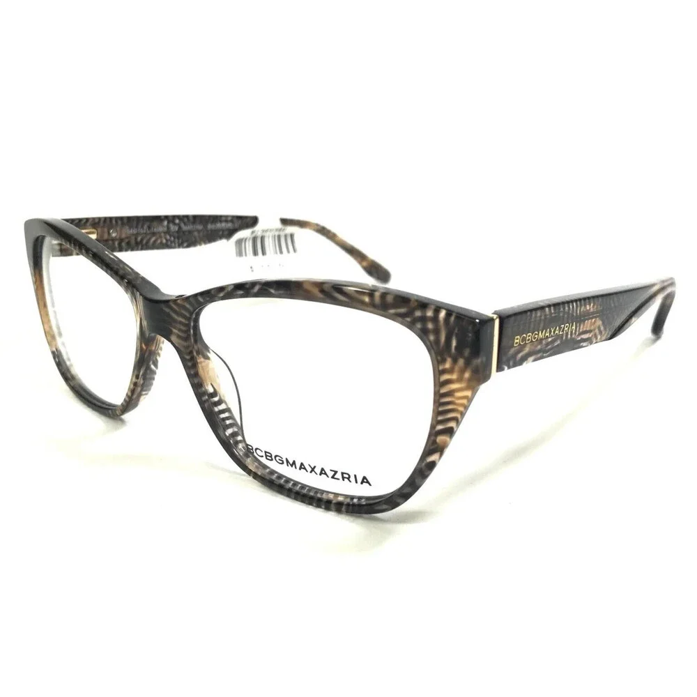 BCBGMAXAZRIA Eyeglasses Frames MARTINA BROWN MULTI Cat eye Full Rim 54-15-140